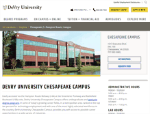 Tablet Screenshot of chesapeake.devry.edu