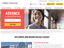 Tablet Screenshot of devry.edu