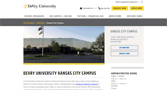 Desktop Screenshot of kc.devry.edu