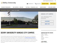 Tablet Screenshot of kc.devry.edu