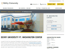 Tablet Screenshot of philly.devry.edu